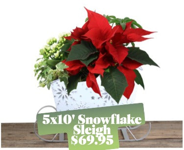 Snowflake Sleigh Planter